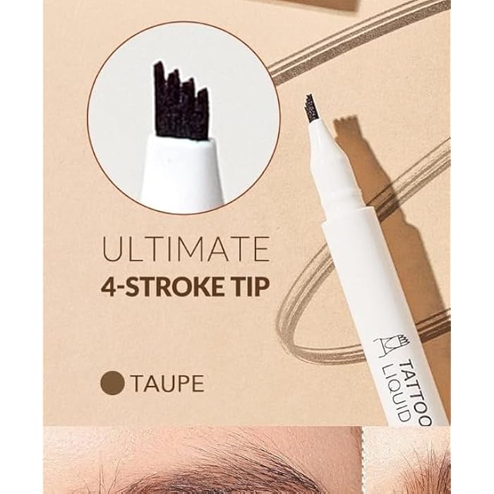 Liquid Eyebrow Pen, Waterproof Microblading Eyebrow Pencil with a Micro-Fork Tip Applicator, Creates Natural Looking Brows Effortlessly-DARK BROWN - Image 3